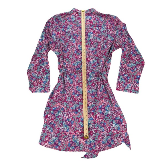 J Crew Dress Womens 2X Floral Shirt Button Up Lightweight Waist Tie Bloomcore - Picture 12 of 12